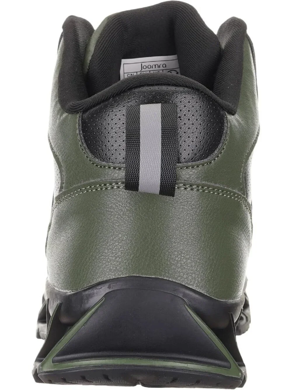 Joomra Men's Army Green Rubber Leather High Top Athletic Inspire Lace Up Sneaker
